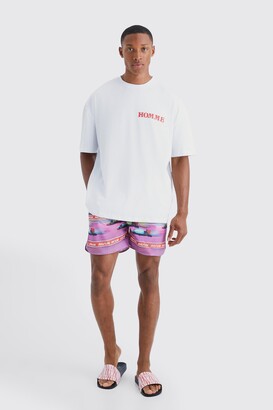 Man T-Shirt And Swim Short Set