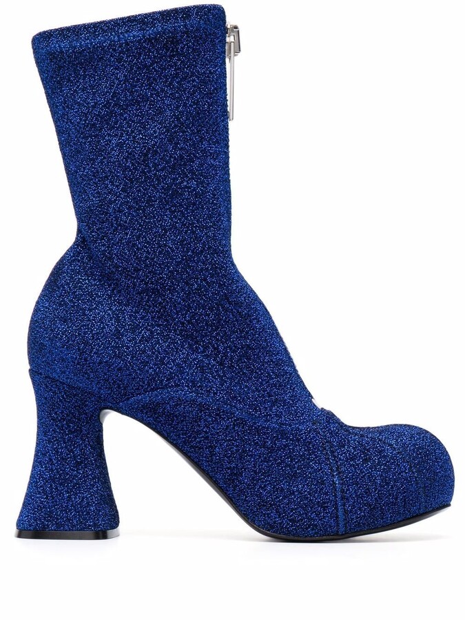 blue sparkly boots
