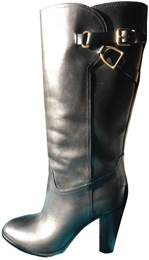 ralph lauren black riding boots