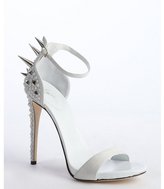 Thumbnail for your product : Giuseppe Zanotti white suede crystal and spike studded sandals
