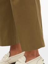 Thumbnail for your product : Margaret Howell High-rise Cotton-blend Wide-leg Trousers - Womens - Khaki