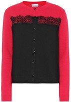 Thumbnail for your product : Red(V) Lace-trimmed virgin wool cardigan