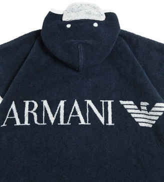 Armani Junior Hooded Terrycloth Bathrobe & Wash Mit