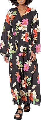 Billabong Night Bloom Maxi Dress (Black Pebble) Women\'s Clothing - ShopStyle