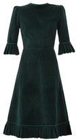 Thumbnail for your product : The Vampire's Wife The Festival Jumbo-cord Cotton Midi Dress - Dark Green