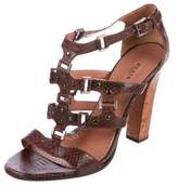 Thumbnail for your product : Alaia Snakeskin Caged Sandals