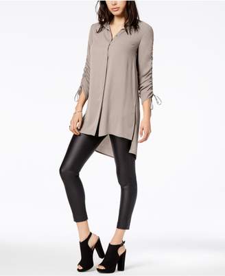 Bar III Ruched High-Low Shirt, Created for Macy's