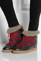 Thumbnail for your product : Isabel Marant Nowles shearling-lined leather concealed wedge boots