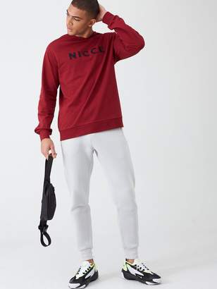 Nicce Proton Oversized Long Sleeve T-Shirt - Red