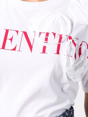 Valentino Rose Blossom logo-print T-shirt