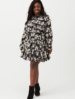 Thumbnail for your product : V By Very Curve Chiffon Skater Shirt Dress - Print
