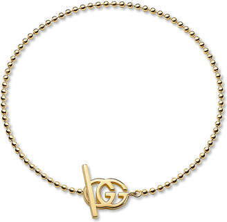Gucci Brand-motif 18ct yellow-gold bracelet
