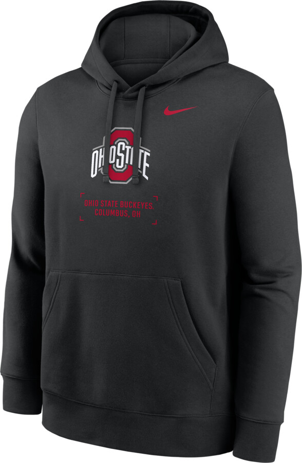 Nike Ohio State Club Basketball 2-Hit Men's College Pullover Hoodie in Black | NKDK00AOH-DV1