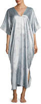 Thumbnail for your product : Natori Wisteria Waterfall Silk Caftan, Blue Pattern