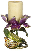 Thumbnail for your product : Jay Strongwater Floral PillarSwarovski Crystal-Embellished Candle Holder/Small