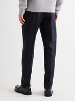 Thumbnail for your product : Mr P. Slim-Fit Pleated Cotton-Blend Twill Trousers