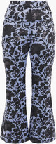 Thumbnail for your product : Erdem Eda metallic floral-jacquard kick-flare pants