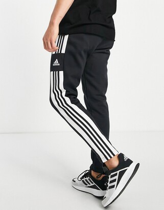 adidas Football Squadra Training joggers with three stripe in black -  ShopStyle Trousers