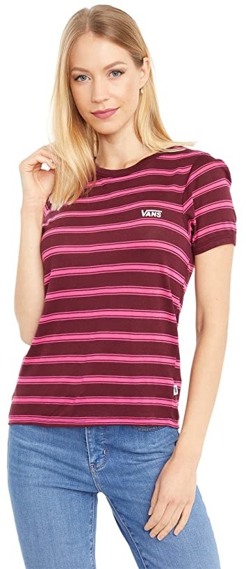 red and black striped t shirt women's