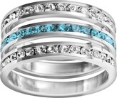 Thumbnail for your product : Traditions Jewelry Company Sterling Silver Crystal Eternity Ring Set