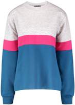 Thumbnail for your product : boohoo Sports Stripe Colour Block Top