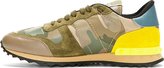 Thumbnail for your product : Valentino Green Camo Studded Running Shoes