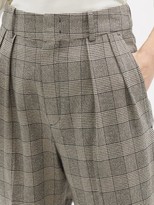 Thumbnail for your product : Isabel Marant Oceyo Pleated Prince Of Wales-check Twill Trousers - Grey
