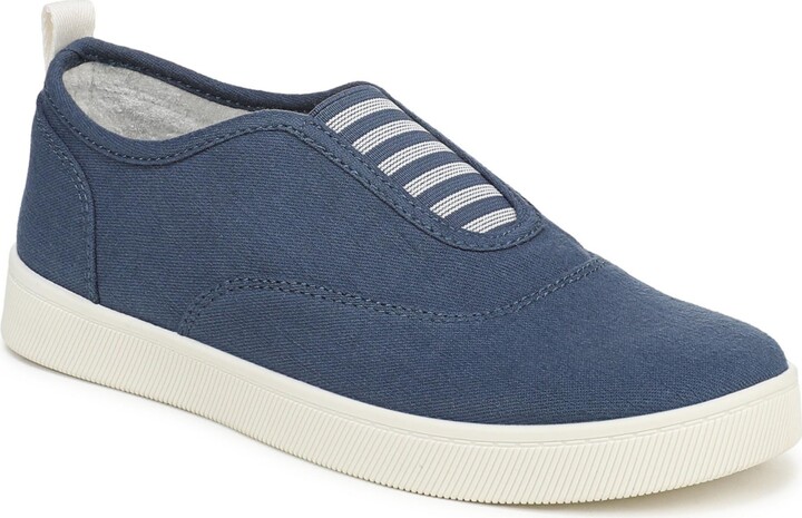 Vionic Women's Cobalt Slip On Shoes - Black/gum canvas