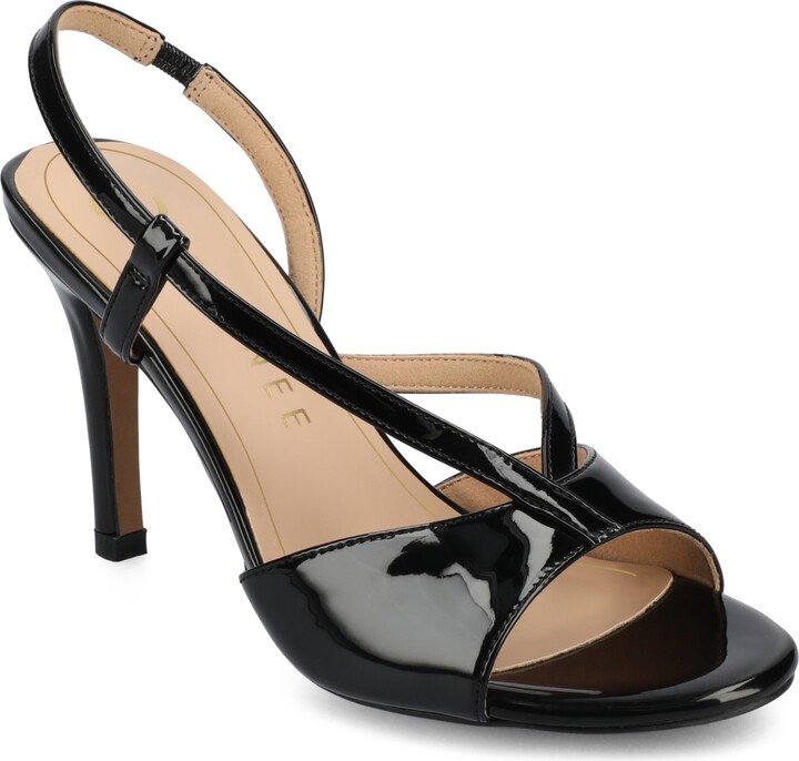 Journee Collection Women's Varra Crossover Strap Dress Sandals