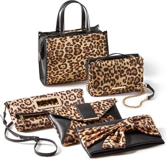 INC International Concepts Luci Leopard Print Clutch, Created for Macy's