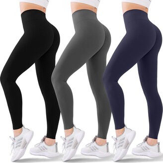  BLONGW 2 Pack Maternity Leggings Over The Belly Pregnancy  Yoga Pants Soft Non-See-Through Activewear Workout Leggings