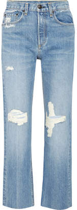Rag & Bone Distressed High-rise Straight-leg Jeans