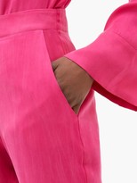 Thumbnail for your product : Worme - The Slim Flare Silk Trousers - Pink
