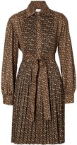 Thumbnail for your product : Burberry Pleated Monogram Shirt Dress