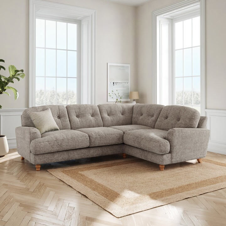 Dunelm Martha Full Corner Sofa, Chunky Chenille Chunky Chenille
