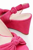 Thumbnail for your product : Next Womens Pink Suede Twist Wedge Sandals