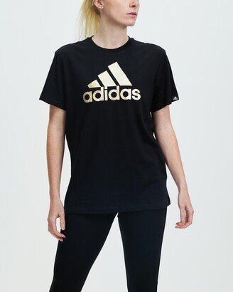 adidas Women's Black Short Sleeve T-Shirts - Foil Motion Graphic Tee - Size  XS at The Iconic - ShopStyle