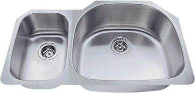 Allora USA 33'' L Undermount Double Bowl Stainless Steel Kitchen Sink
