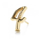 Thumbnail for your product : Lulu Frost CODE 18k Gold Stud Diamond Earring, Assorted Numbers 1-4