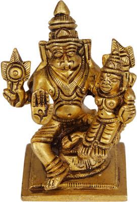 Exotic India Narasimha with Lakshmi Figurine