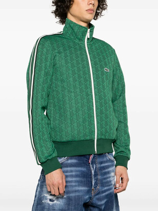 Lacoste Paris monogram-jacquard track jacket - ShopStyle