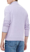 Thumbnail for your product : Neiman Marcus Half-Zip Sweater with Contrast Trim, Lavender