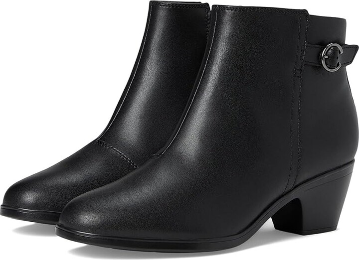 Clarks Emily 2 Belle Women's Boots Black Leather : 8 B - Medium Leather/Rubber