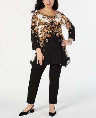 JM Collection Plus Size Embellished Tunic, Created for Macy's