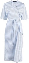 Thumbnail for your product : Sofie D'hoore Striped Midi Wrap-Dress