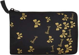 Harrods Gold Bow Foldaway Shopping Bag