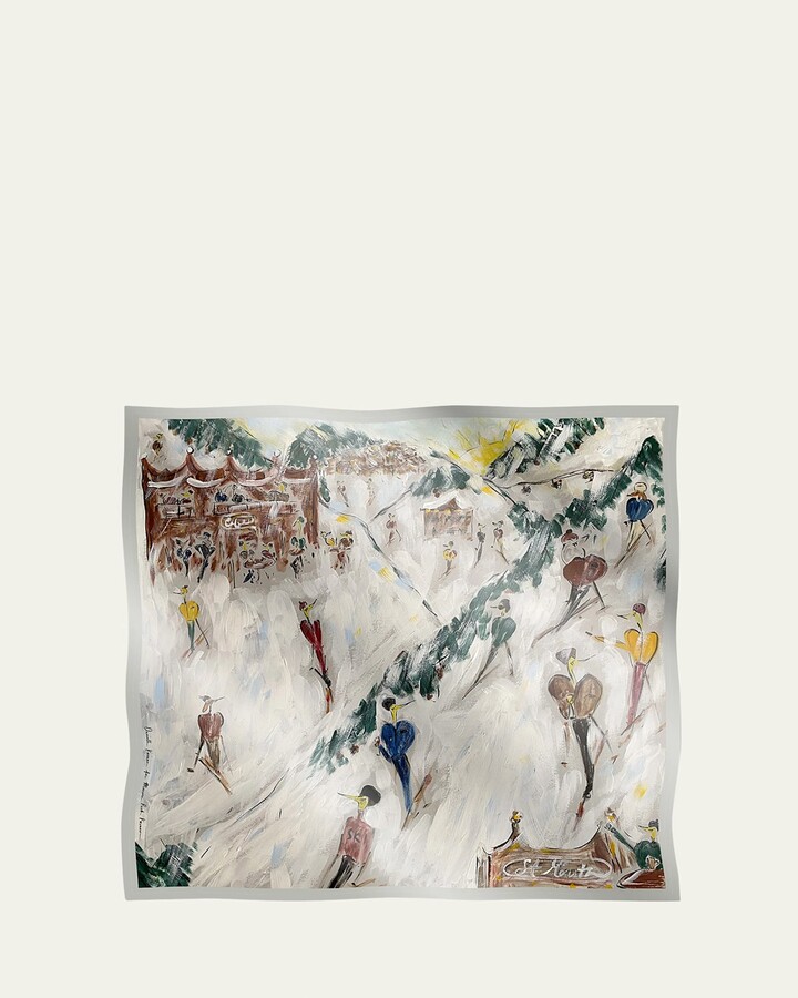 Monica Rich Kosann St. Moritz Silk Square Scarf