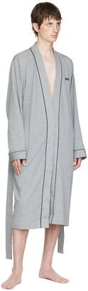 HUGO BOSS Gray Cotton Robe
