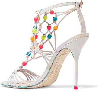 Sophia Webster Arielle beaded woven leather sandals