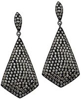 Thumbnail for your product : Lord & Taylor Sterling Silver and Black Rhodium Crystal Drop Earrings